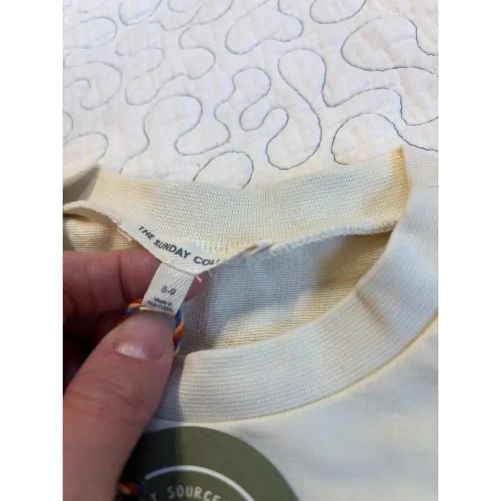 The Sunday Collective Almond Milk‎ Sweatshirt Size 8-9 #500